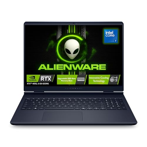 Alienware 16 Aurora Gaming Laptop, Intel Core 7 240H, 16GB, 1TB SSD, 16" (40.64cm) WQXGA 300 Nits, NVIDIA RTX 4050, 6GB GDDR6, Backlit KB, Windows 11+Microsoft Office Home 2024, Indigo, 2.57kg