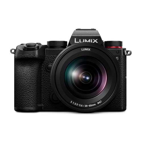 Panasonic Lumix S5 FullFrame Mirrorless Camera with Lumix S 20-60mm Lens (DC-S5K), 3X Optical Zoom, Black