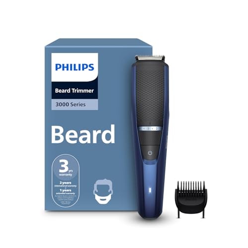 Philips Skin Friendly Beard Trimmer For Men| Lift & Trim Technology|10 Length Settings|15 Mins Quick Charge | Self Sharpening Blades | BT3325
