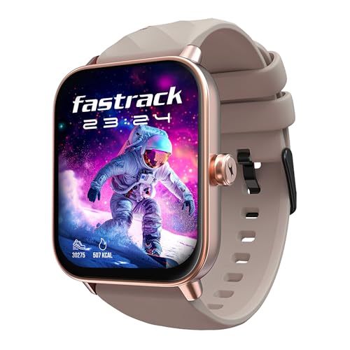 Fastrack Limitless Glide Advanced UltraVU HD Display|BT Calling|ATS Chipset|100+ Sports Modes & Watchfaces|Calculator|Voice Assistant|in-Built Games|24 * 7 Health Suite|IP68 Smartwatch
