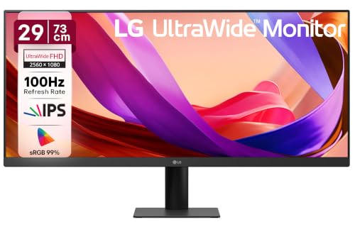 LG 29U511A 73 cm (29 Inch) UltraWide WFHD (2560x1080) IPS Monitor, 100Hz, 5ms(GtG), Anti-Glare, sRGB 99% (Typ.), HDR10, 3-Side Virtually Borderless, DP, HDMI, Headphone Out, Tilt Adjustable (Black)