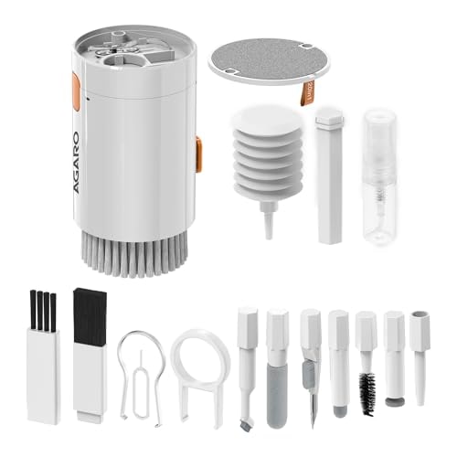 AGARO 20-in-1 Cleaning Kit CK1417 Multifunction Gadget for Laptop, Mobile, Tablet, PC, Keyboard, AirPods, DSLR Camera, Earphones, Dust Blower, Refillable Spray, Brushes & Microfiber Screen Cleaner