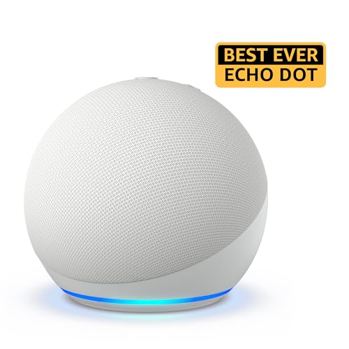 Amazon Echo Dot (5th Gen) | Smart speaker with vibrant sound, Motion Detection, Temperature Sensor, Alexa and Bluetooth| White