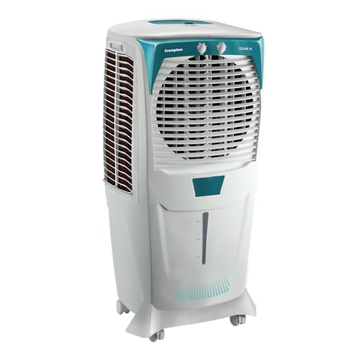 Crompton Ozone 75 Litres Desert Air Cooler for home | Large & Easy Clean Ice Chamber | 4-Way Air Deflection | High Density Honeycomb Pads | Everlast Pump | Auto Fill| 3 Year Brand Warranty