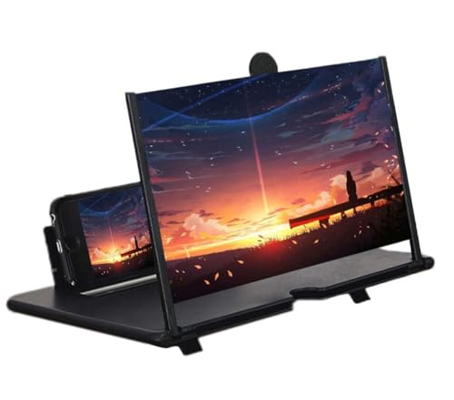 14 Inch Mobile Phone Screen Magnifier | Folding Stand Holder 3D Screen Enlarger | Portable Anti Radiation Phone Video Movie Amplifier | Universal Smartphone Screen Magnifier