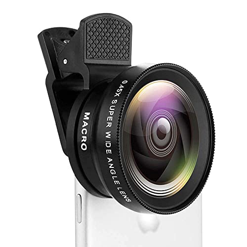 TYROCX (Upgraded Traveler Choice) Phone Camera Lens, 0.45X Super Wide Angle & 12.5X Macro, Clip-On 2in1 for Instagram Reels, Fits All Smartphones