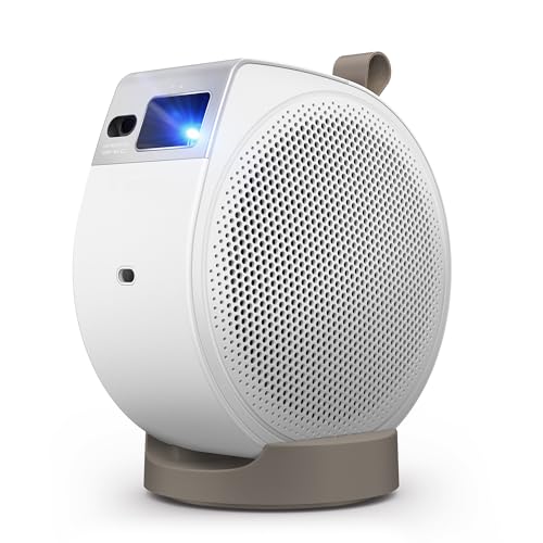 BenQ GV32 LED Portable FHD Projector,Excellent Colors 95% REC709, 500ANSI Lumens Bright,Upto 120inches Screensize,135° Projection,18W Speaker, builtin GoogleTV,WiFi,HDMI,USB-C,White