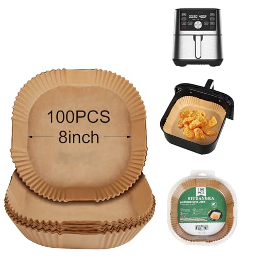 Air Fryer Liners disposable for Instant Pot Vortex Plus 6QT XL Air Fryer, 100pcs Parchment Paper