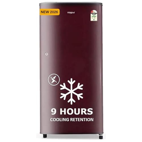 Whirlpool 184 L 2 Star Direct-Cool Single Door Refrigerator (205 WDE CLS 2S SHERRY WINE-Y, Red, 2026 Model)