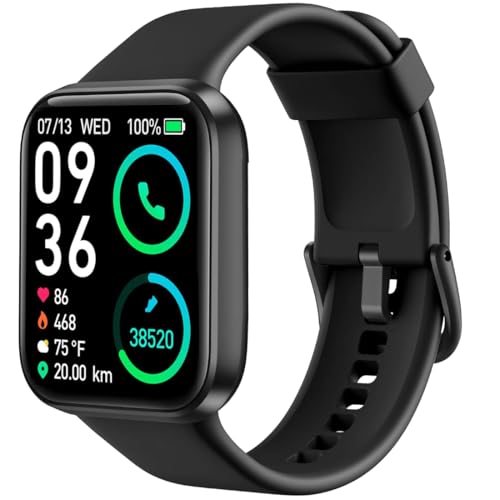 Bouncefit M I D116 Fitness Band Smart Watch for Men, Women, Boys, Girls, Kids – Single Touch Interface, Water Resistant, Workout Modes, Quick Charge Sports Smartwatch – Black I
