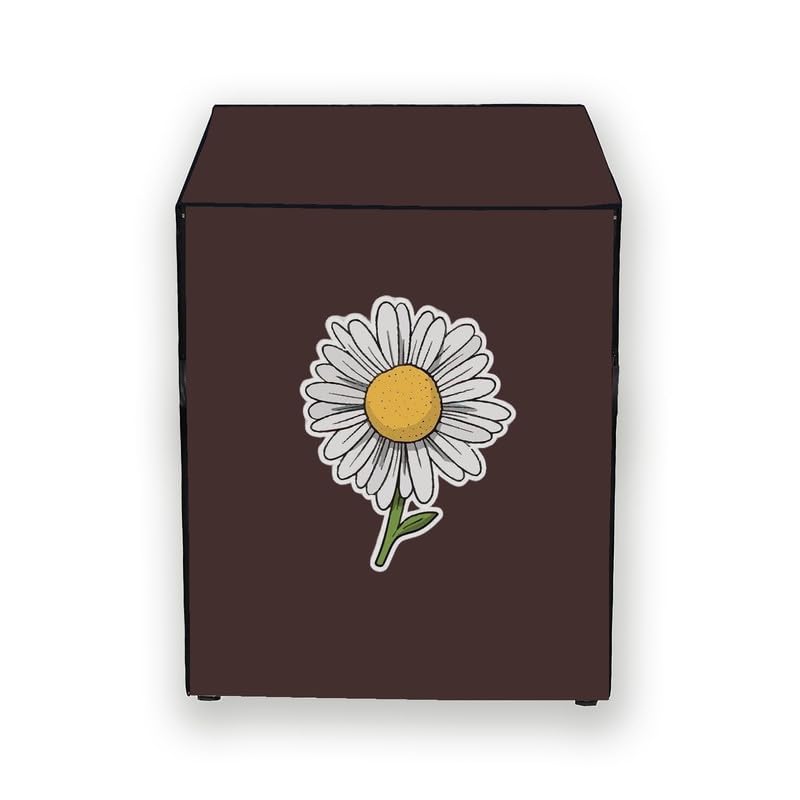HIZING Front-Load Washing Machine Cover - Made for Bosch 10Kg Front Load Washer Dryer (WNA254U0IN) Solid Coffee Sunflower Print