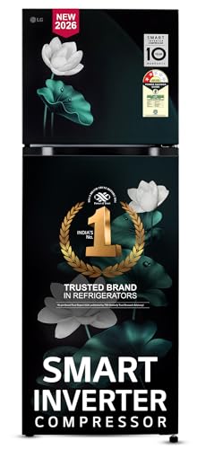 LG 251 L, 2 Star, Frost-Free Smart Inverter Double Door Convertible Refrigerator (GLT2526XWEL, Emerald Lotus, Multi Air Flow Cooling with Smart & Dairy Mode, Express Freeze, 2026 Model)