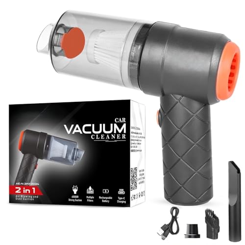 xdotoar 2-in-1 Cordless Car Vacuum Cleaner with Strong Suction & Blower | Portable Handheld Vacuum Cleaner for Car Use & Home | Mini Small VacuumCleaner for Dust, Sofa, Bed & Tight Gaps