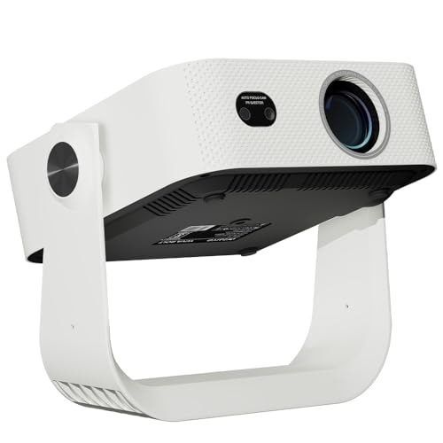 WZATCO Yuva Bolt, Fully Automatic, Smart Home Projector 4k Ultra HD, Native 1080P, Dust Proof, HDMI ARC, WiFi 6 & BT, Screen Mirroring, 13000 Lumens, Portable Room Cinema, White