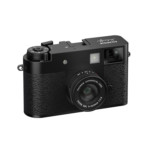 Fujifilm X Half 17.7MP 1 inch CMOS Sensor with 10.8mm f/2.8-11 Lens|Retro Style mirrorless Compact Travel Camera|2k vlogging for Street/Lifestyle - Black