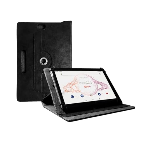 Baatu Enable Tab (10’1 Display) + Flipcover (Black) Combo | Parental Control Tablet for Children | Space Grey Tablet with Dual Speakers, 4G Calling + Black Smart Flip Cover