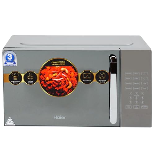 Haier 20L Convection Microwave Oven with Mirror Glass design (HIL2001CSSH,Silver)