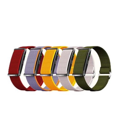 QORFIT Vibe Core 22mm Nylon Watch Strap for Smartwatch & Fitness Band (Pack of 5) – Adjustable, Breathable Replacement Watch Band, Quick Release Soft Sport Strap for Men & Women (Multicolor)