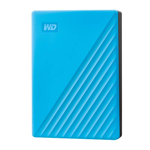Western Digital WD 4TB My Passport Portable Hard Disk Drive, USB 3.0 with Automatic Backup, 256 Bit AES Hardware Encryption,Password Protection,Compatible with Windows and Mac, External HDD-Blue