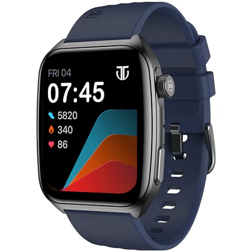 Titan Smart 4.0 Smartwatch with 1.93” AMOLED Display, Infinite AI Watch Faces, AI Voice assistant, Smart Hydration, Multiple Menu Styles, QR Hub​, 100+ Multisports, BT Calling, HRM, SpO2, Games - Blue
