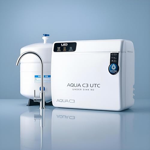 FILTRONIX® AQUA C3 UTC Under Sink RO Reverse Osmosis System (White) | RO + UV + UF + TDS + Alkaline | LED Display | 12L Storage Tank | DIY Filter Change | Unbreakable Body | Under Counter RO System