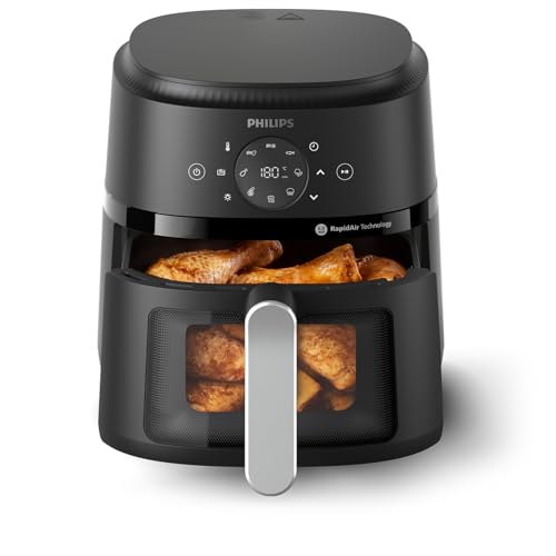 Philips 2000 Series Airfryer - 4.2L Capacity, RapidAir Technology, 13-in-1 Presets, Touchscreen Control, Cooking Window, Up to 90% Less Fat (NA221/00)