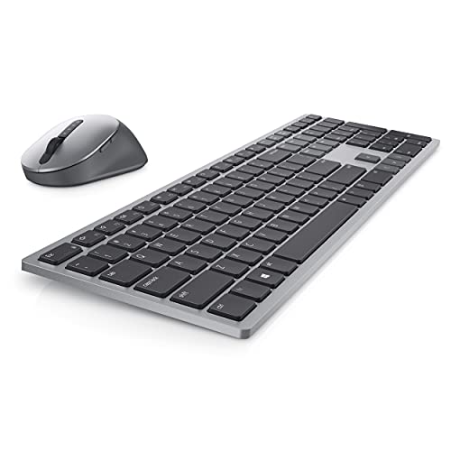 Dell KM7321W Premier Multi-Device Wireless Keyboard & Mouse, Volume, Mute Hot Keys, International English, Scissors Technology, 7 Buttons, 1600 DPI, AA x 1 Battery, Bluetooth 5.0