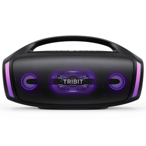 Tribit StormBox Blast 2 Bluetooth Speaker, 200W Portable Speaker with Subwoofer, XBass, LED Lights, Bluetooth 5.4, IP67, Custom EQ, 30H Playtime, Karaoke Function - Perfect for Outdoor Party/Garden