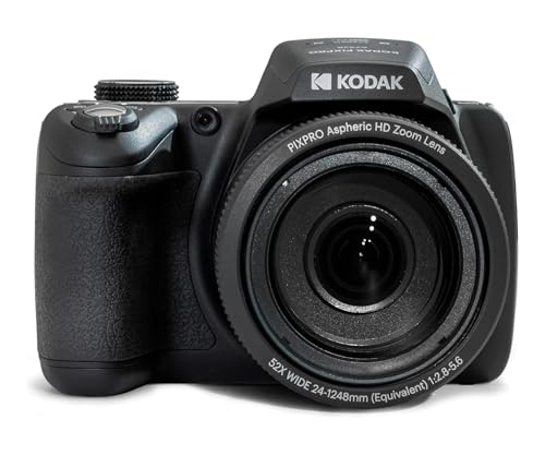 KODAK PIXPRO Astro Zoom AZ528-BK 16 MP Digital Camera with 52x Optical Zoom 24mm Wide Angle Lens 6 fps Burst Shooting 1080P Full HD Video Wi-Fi Connectivity and a 3" LCD Screen (Black)