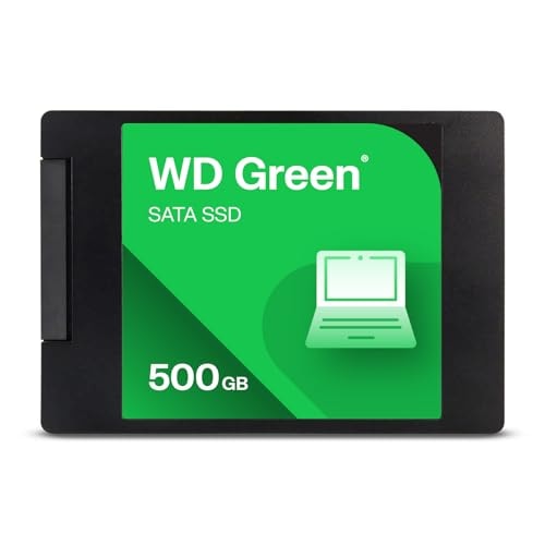 Western Digital WD Green SATA 500GB, Up to 545MB/s, 2.5 Inch/7 mm, 3Y Warranty, Internal Solid State Drive (SSD) (WDS500G5G0A-00CPT0)
