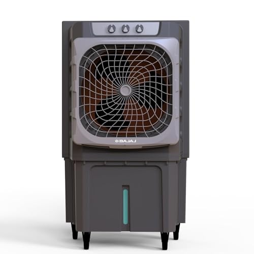 Bajaj XForce 135L Semi-Commercial Desert Air Cooler For Home|Honeycomb Cooling Pads (80mm thickness)|Aluminium Fan Blade|100Ft Air throw|3-Speed Control|3 Year Comprehensive Product Warranty|Grey