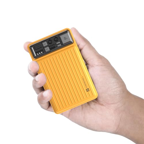 Portronics Luxcell Mini 20K Advanced 20000 mAh Nano Power Bank with 22.5W Max Output, LED Indicator, Mach USB-A Output, Type C PD Output, Type C Input, Wake Up Button(Yellow)