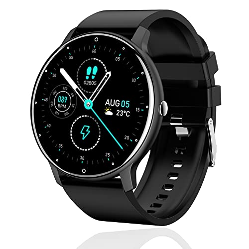 Smart Watch for Samsung Galaxy S24 Ultra - Fitness Tracker Watches for Men Women, IP67 Waterproof HD Touch Screen Smartwatch for Android/iOS Phones, 24 Sports, Activity Tracker - Black