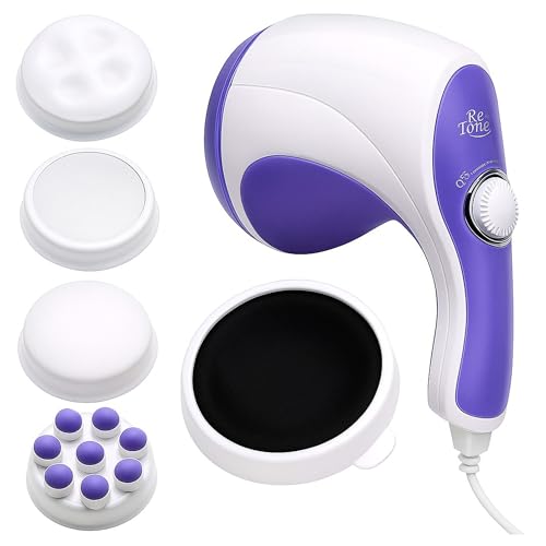 Concepta Full Body Massager for Pain Relief – Electric Massage Machine for Body Pain Relief | Full Body Massager for Back, Neck, Legs & Shoulder | For Men & Women | Corded, White