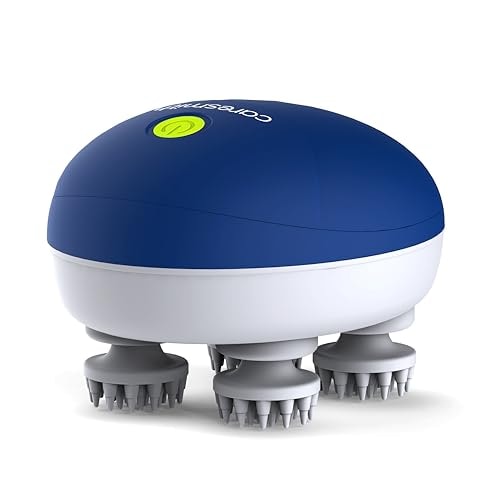 Caresmith Revive Scalp Massager | 96 Silicon Kneading Points with Detachable Heads | Scalp & Head Massager for Hair Growth | Stress Relief (Blue)