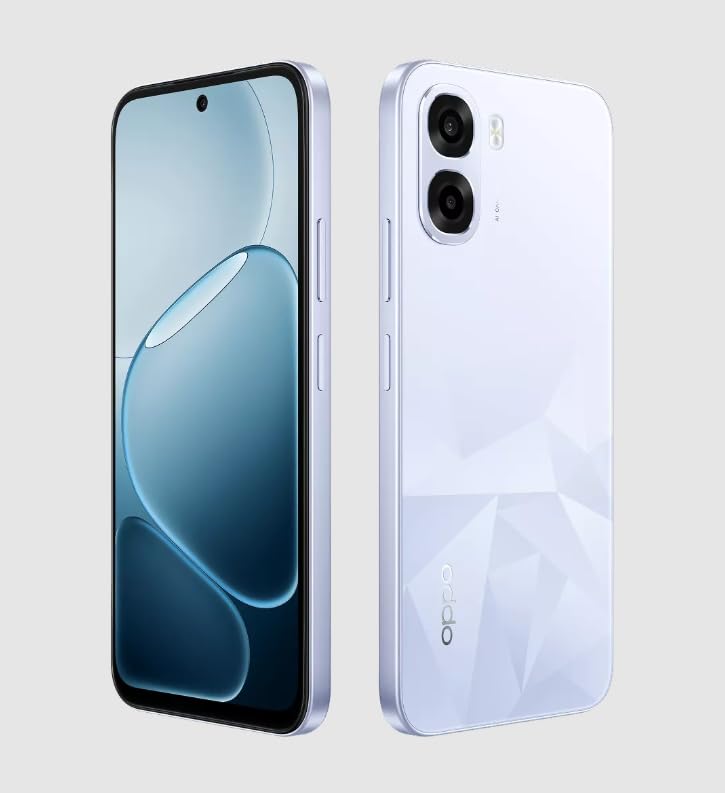 OPPO K14x 5G Smartphone, 6GB RAM, 128GB Storage, ICY Blue, Dual Camera, 48-Month Fluency Protection