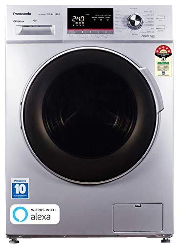 Panasonic NA-148MF1L01 8Kg Wi-Fi Enabled Inverter Front Load Fully-Automatic Washing Machine, Silver