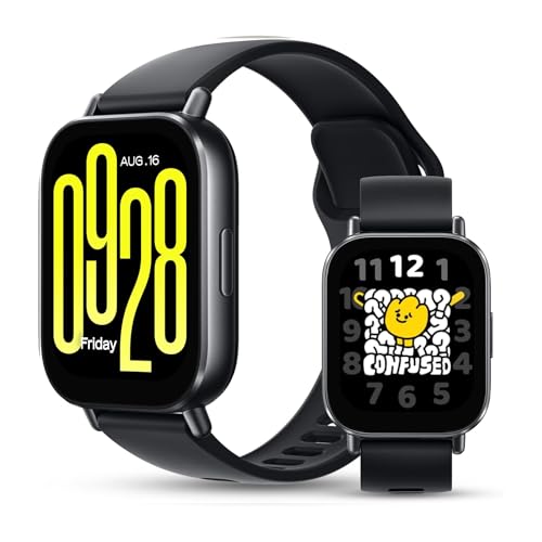 Xiaomi Remi 5 Active Smart Watch, Step Counter Watch for Women Men with 2" LCD Large Display, 140 Sports Modes, 5ATM Waterproof (Active-Midnight Black)