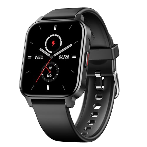 Boat Wave Call 2 Plus Smart Watch w/Bilingual Support (Hindi/English), 1.96”(4.97 cm) HD Display, BT Calling, 100+Sports Modes, Animated Watch Faces, Voice Assistant(Active Black)