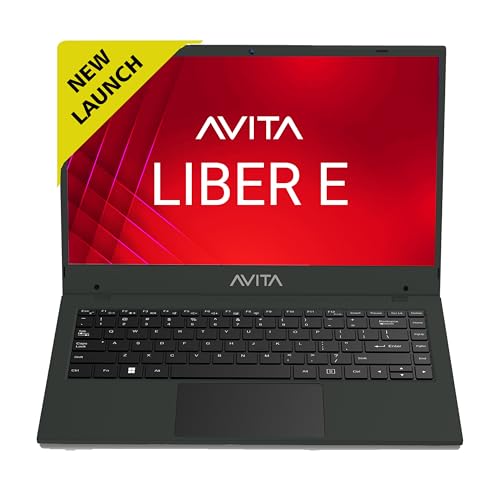 Avita Liber E with 12th Gen Intel core i5 1235U Upto 4.40 GHz 8GB RAM 512GB SSD Expandable Upto 2TB 12MB Smart Cache Intel® UHD Graphics 14.1" FHD Display Windows 11 Home Black 1.53 Kg Thin & Light
