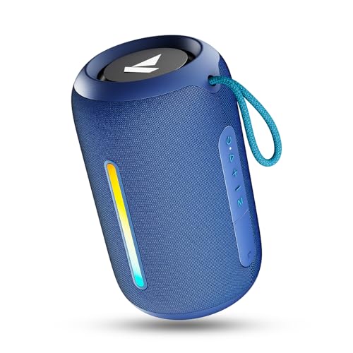 Boat Stone 352 Pro/Stone 358 Pro w/ 14W Signature Sound, Up to 12 Hours Playback, RGB LEDs, TWS Feature, Built-in Mic, BTv5.3, Free Music Streaming on JioSaavn Bluetooth Speaker (Vibing Blue)