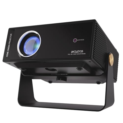 WZATCO Yuva Blaze, Android 13, Smart Home Projector, Native 1080P Fully Automatic, Sealed Engine, 1000 ANSI Lumens, ARC, WiFi 6 & BT, Screen Mirroring, Portable Room Cinema, Black