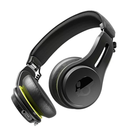 Skullcandy Icon ANC On-Ear Wireless Bluetooth Headphones - Active Noise Cancelling, 97.5dB 60Hr Battery + Rapid Charge, Mic, Adjustable Stay-Aware Mode – Black