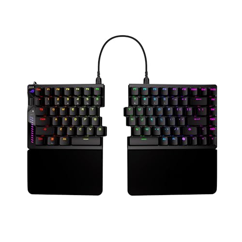 ASUS ROG Falcata Gaming Keyboard / 75% Layout Gaming Keyboard/Magnetic Switch/Rapid Trigger/Up to 8000 Hz/USB Wired / 2.4 GHz Radio/Bluetooth/Browser/Wrist Rest Included/Domestic