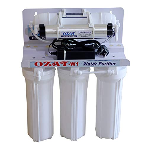 Ozat Pure Water 5-Stage UV Water Purifier | Electric | No RO | For Municipal Water | White | UV LED + Carbon + Sediment Filters