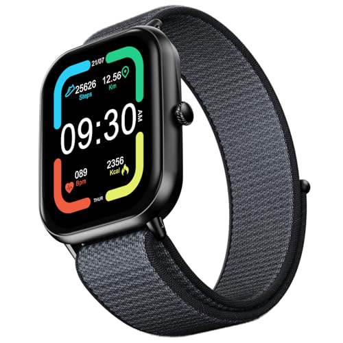 Fire-Boltt Ninja Call Pro Max Nyluxe Smart Watch 2.01″ with Bluetooth Calling, Voice Assistance, SpO2 & Heart Rate Monitor, 120+ Sports Modes, IP67 Waterproof, Smart Watch for Men & Women - Grey