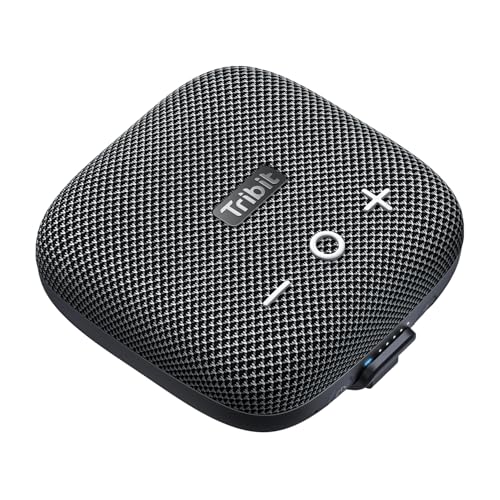 Tribit StormBox Micro 2 Portable Speaker: 90dB Loud Sound Deep Bass IP67 Waterproof Small Speaker Built-in Strap, 12H Playtime Long Battery 120ft for Outdoor Camping Biking (Black)