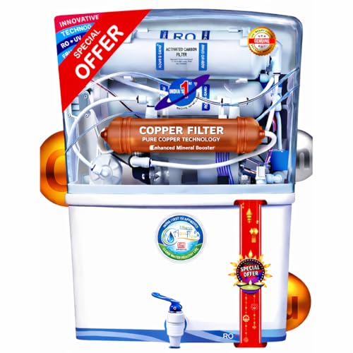 DHANVI AquaFresh RO+UV+UF Water Purifier 10L | Copper + Mineral Technology | TDS Adjuster | 8 Stage Purification | Suitable for Home Kitchen & Office
