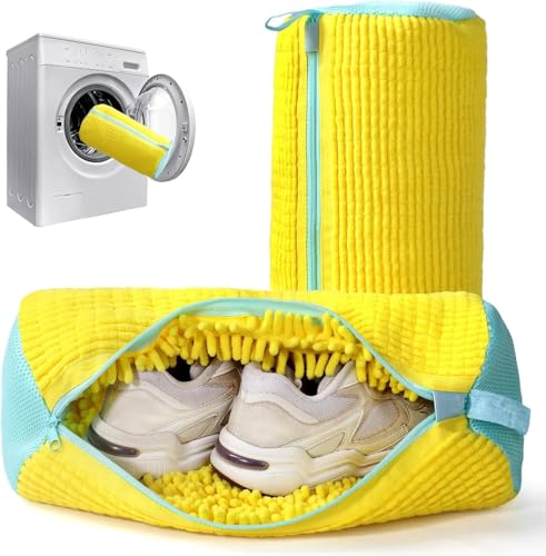 SADRUCHI Shoe Washing Machine Bag Laundry Shoe Bag for Washer & Dryer, Reusable with Durable Zipper for Sneakers & Delicates 360° Deep Cleaning Washable Laundry Organizer Bag