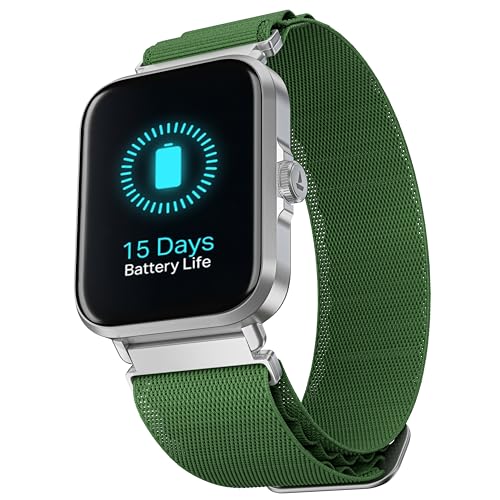 Boat Storm Infinity w/15 Days Extensive Battery Life, Only Charge Twice a Month, Huge 550mAh Battery, Fast Charge, 1.83”(4.65cm) Display, Fitness Tracker, Smart Watch for Men & Women (Sports Green)
